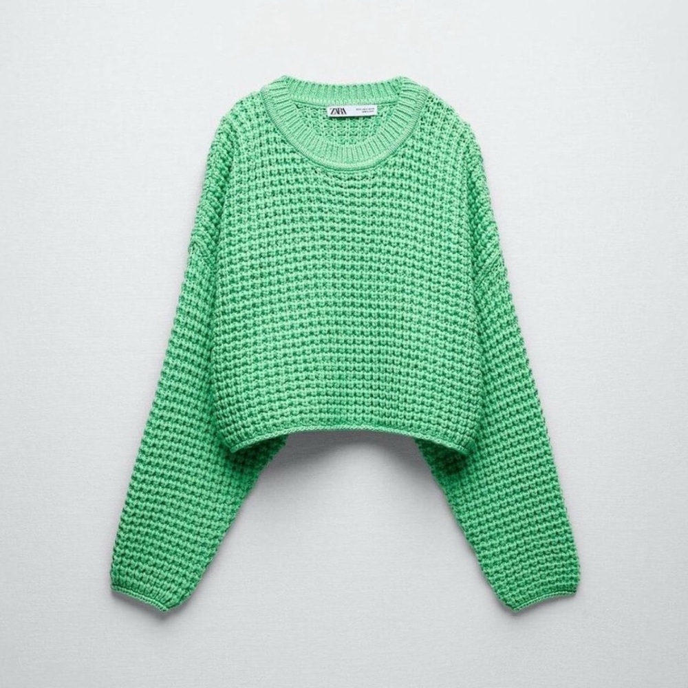 Zara Green Knit Sweater